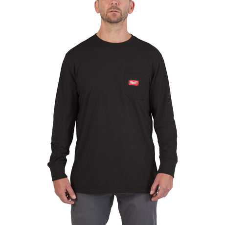 Milwaukee Arbeits-Langarm-Shirt mit UV-Schutz – Schwarz