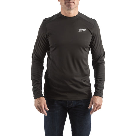 Milwaukee WORKSKIN Funktions-Langarm-Shirt mit UV-Schutz – Schwarz