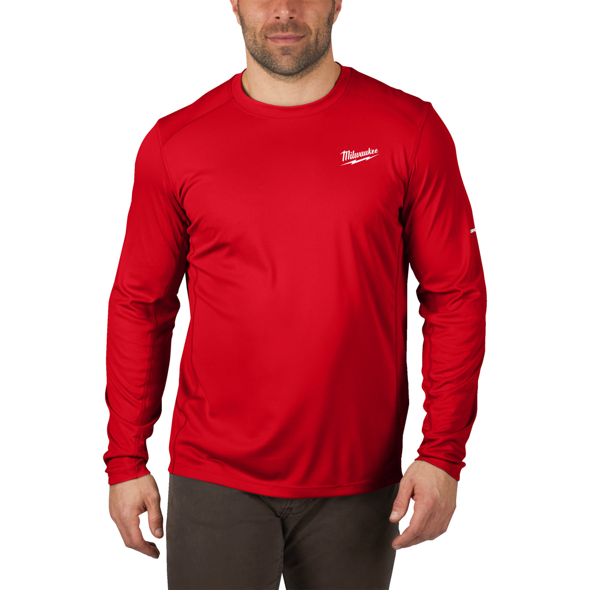 Milwaukee WORKSKIN Funktions-Langarm-Shirt mit UV-Schutz – Rot