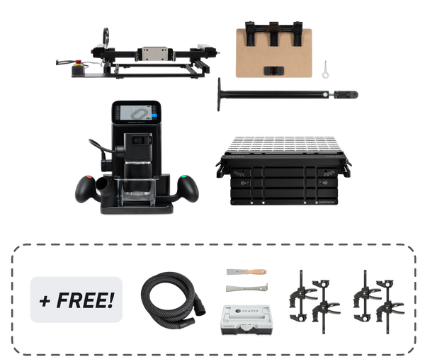 SET: Shaper Origin + Benchpilot + Workstation + Werkstückträger-Upgrade-Kit