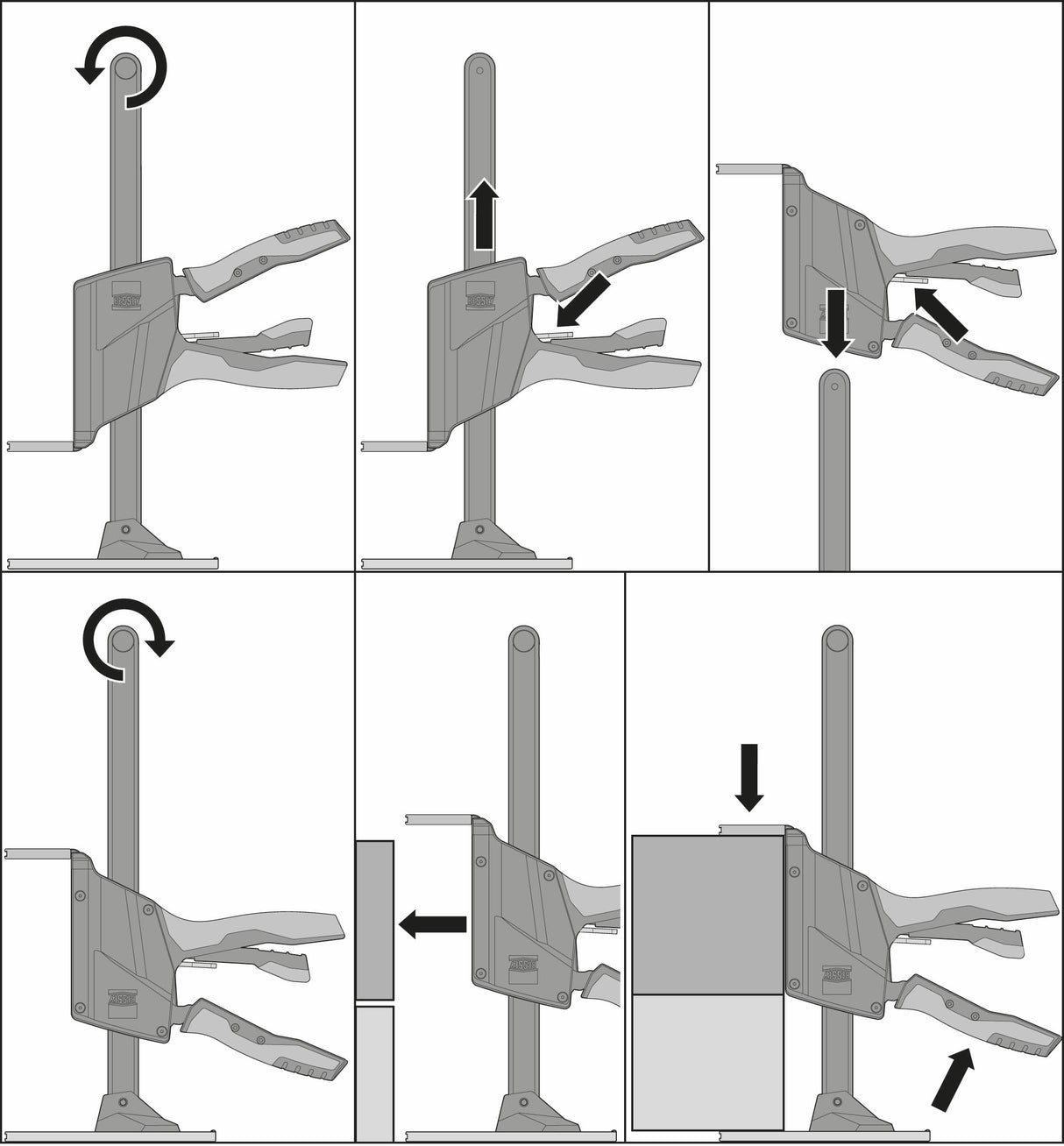 SET: BEYCEPS-Montage-Set - 4x Einhand-Heber + 2x Erweiterungs-Set
