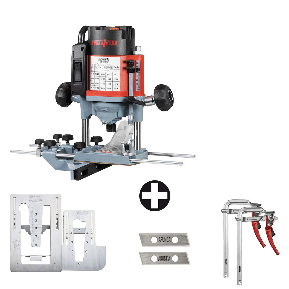 Mafell Oberfräse LO 65 Ec MaxiMAX im T-MAX + Zubehör-Paket ARUNDA - DEAL250