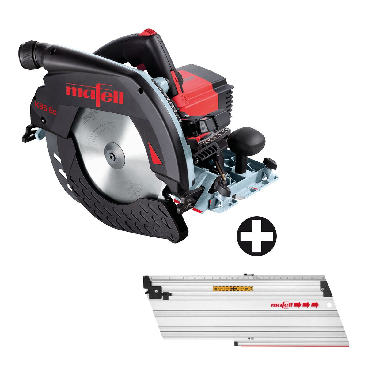 Mafell Handkreissäge K 85 Ec im L-MAX + Führungseinrichtung L 370mm