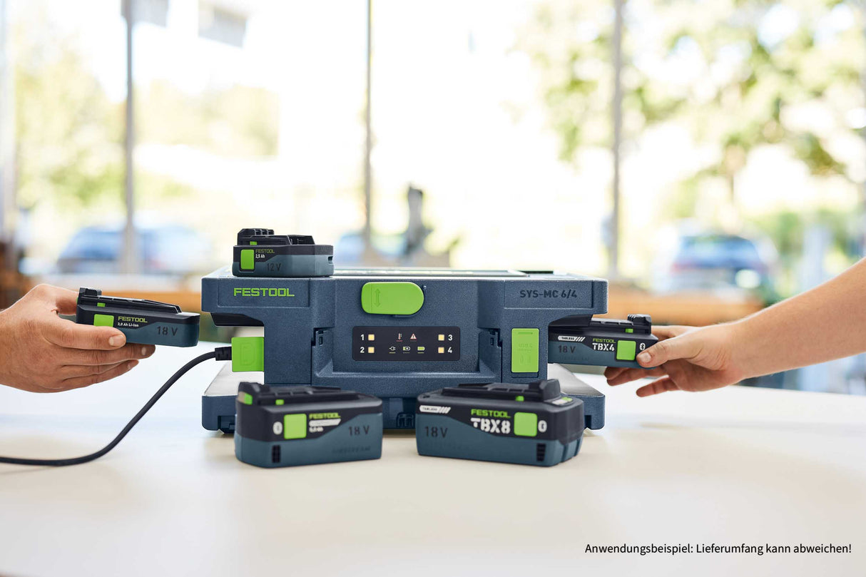Neuheit: Festool 4-Fach Schnellladegerät SYS-MC 6/4 - 578489