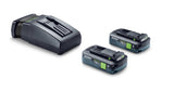 Festool Starter-Set SYS 18V 2xTBX4/TCL6 (2 Akkus 4.0 Ah + 1 Schnellladegerät) - 578731