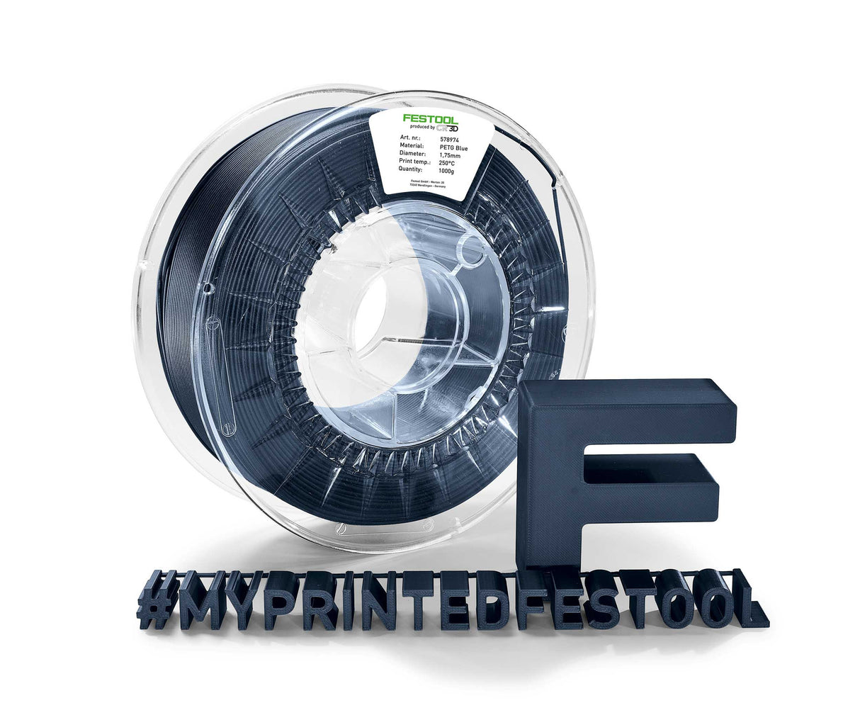 Festool blaues Filament PETG Ø 1,75 mm - 1000 g - 578974