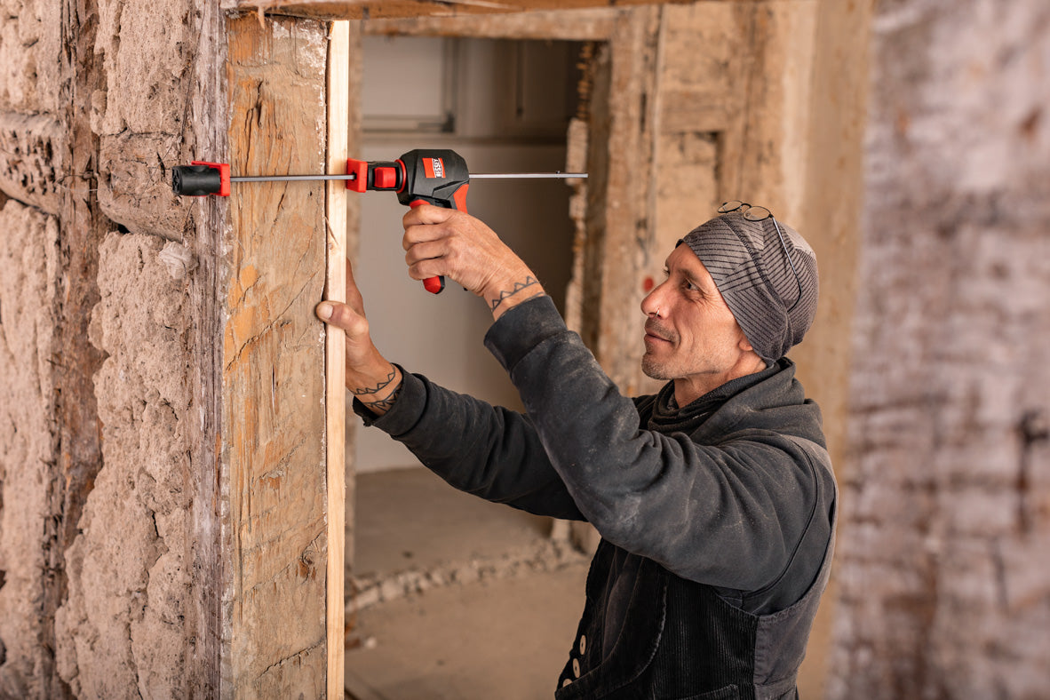 BESSEY® leichte Einhandzwinge mit drehbarem Griff EZ360M