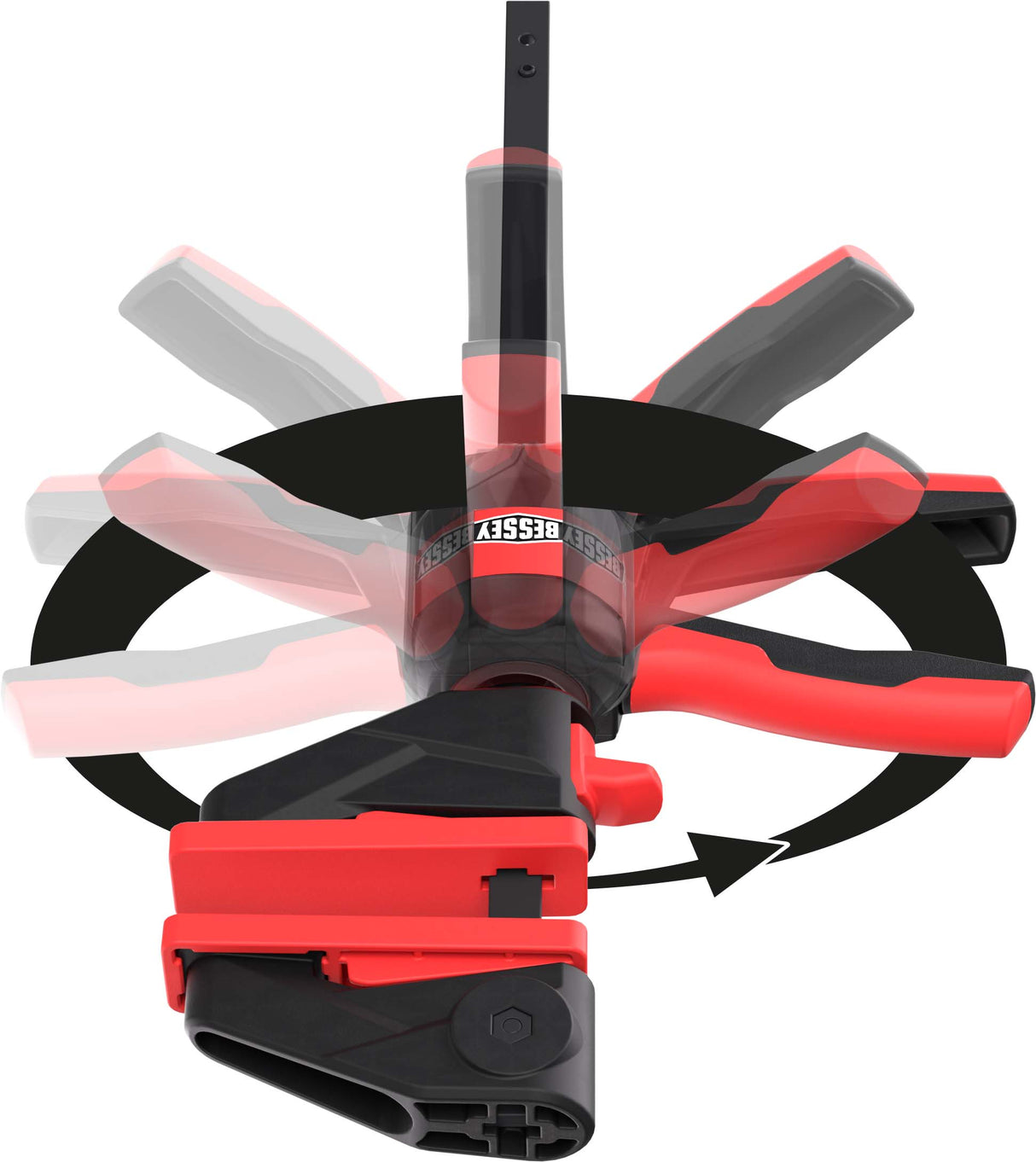 BESSEY®  2Stück kleine Einhandzwingen mit drehbarem Griff EZ360S-11SET