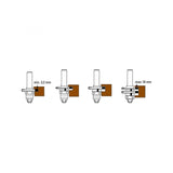 Klein Nut-Feder Garnitur mit Anlauflager - für Nuten 3,2 bis 18 mm - Schaft 12 mm - E182.476.R