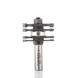 Klein Nut-Feder Garnitur mit Anlauflager - für Nuten 3,2 bis 18 mm - Schaft 12 mm - E182.476.R