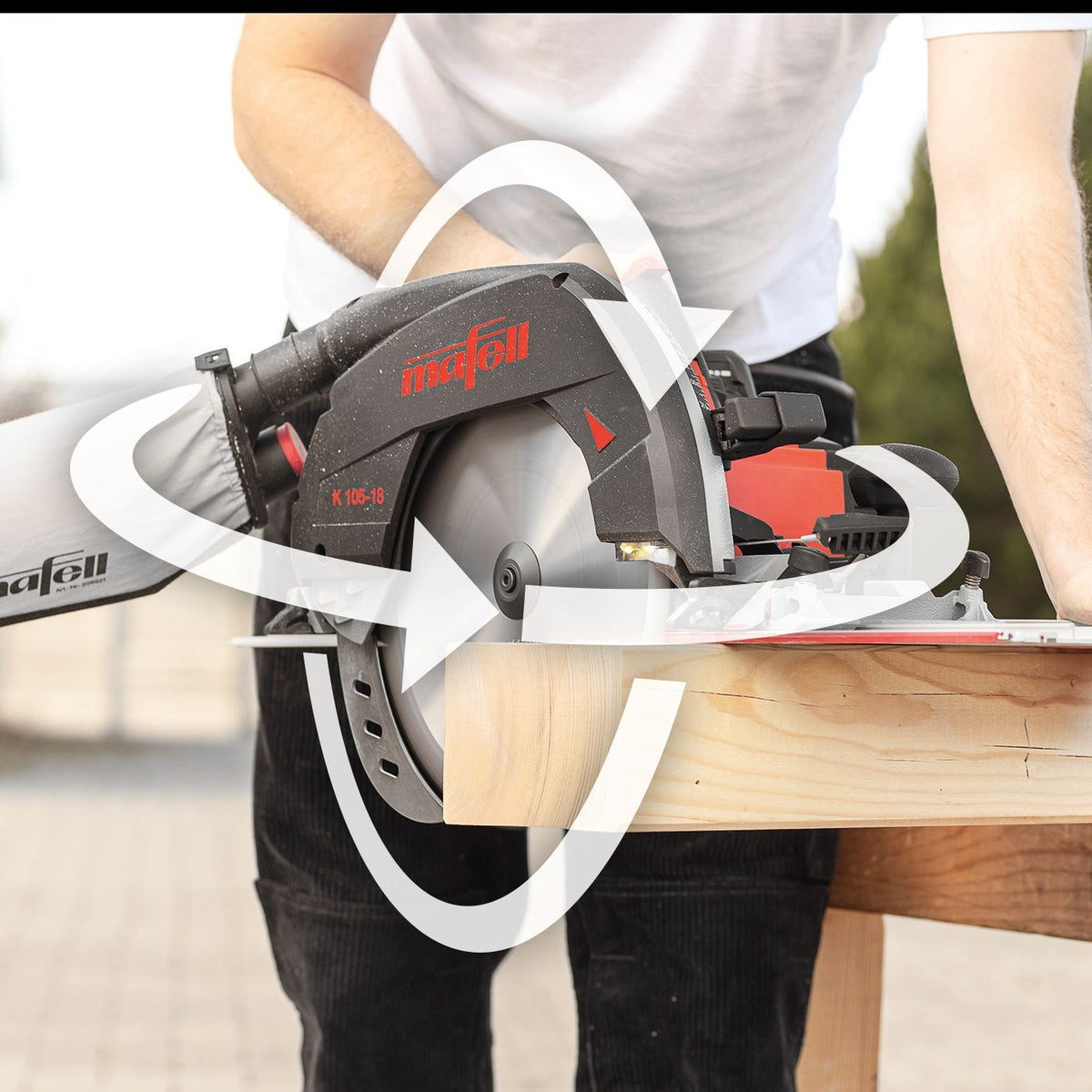 Mafell Akku-Handkreissäge K 105-18 + L-BOXX C476-TB-K 105 - 91D302, 095284, 1P0499