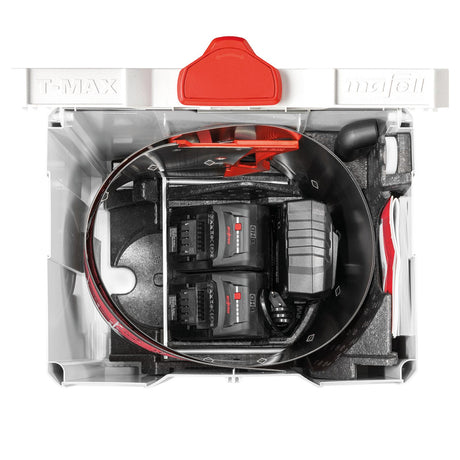 Set: Mafell Akku-Kappschienen-Säge KSS 40 18M bl im T-MAX + 2 Sägeblätter Z24 & Z40 - DEAL463