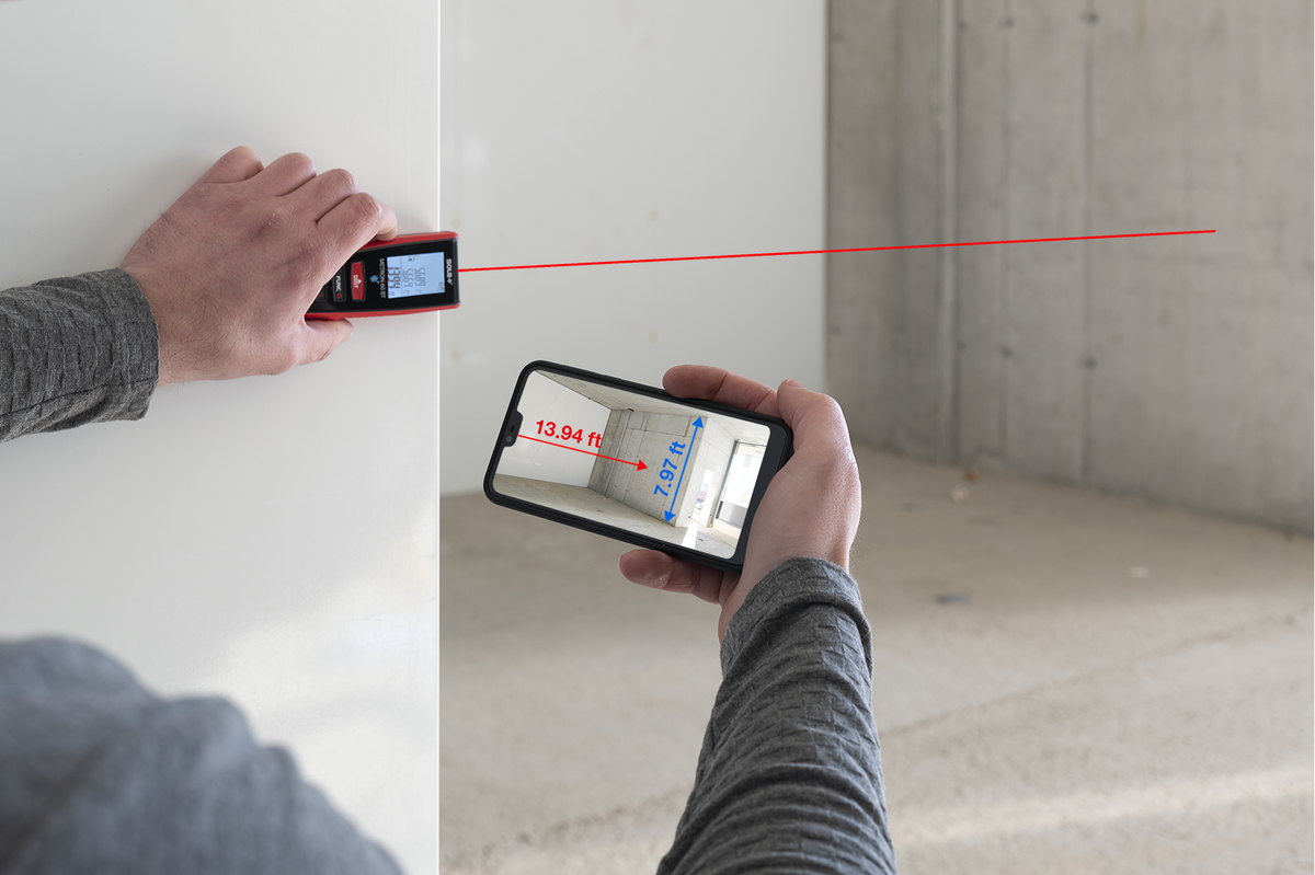 SOLA Laser Entfernungsmessgerät METRON 60 BTI - bis 60 Meter mit Malerfunktion, Bluetooth® - 71027201