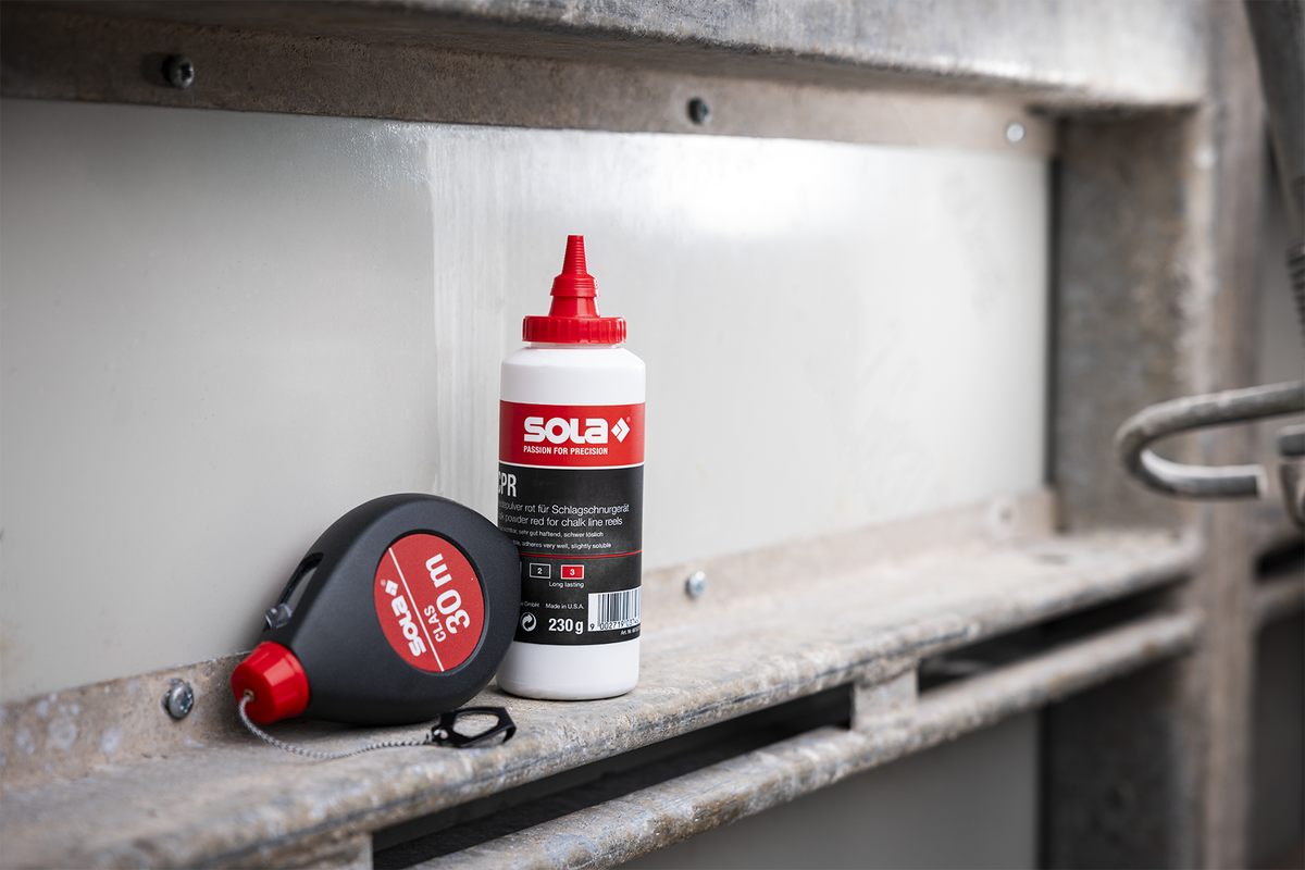 SOLA Schlagschnurgerät mit Kreidepulver CLAS-SET - 30m - Aluminium Druckguss