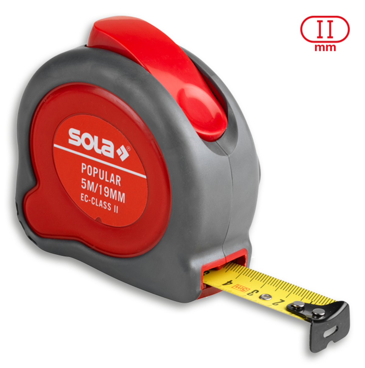 SOLA Rollmeter (13 mm) Popular  PP 3 m - EG-Klasse 2 - 50024201