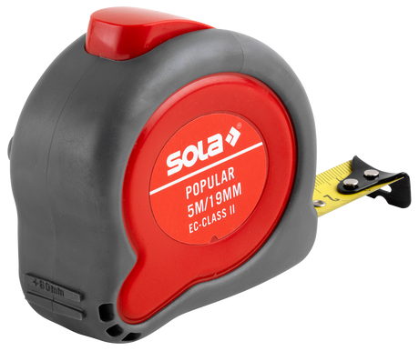 SOLA Rollmeter (19 mm) Popular  PP 5 m - SB, EG-Klasse 2 - 50024301