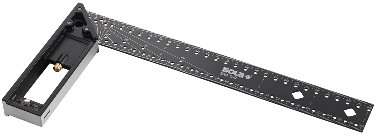 SOLA 300mm Tischlerwinkel SRA 300, mit Anreisslöchern und Führungskante - 56014601