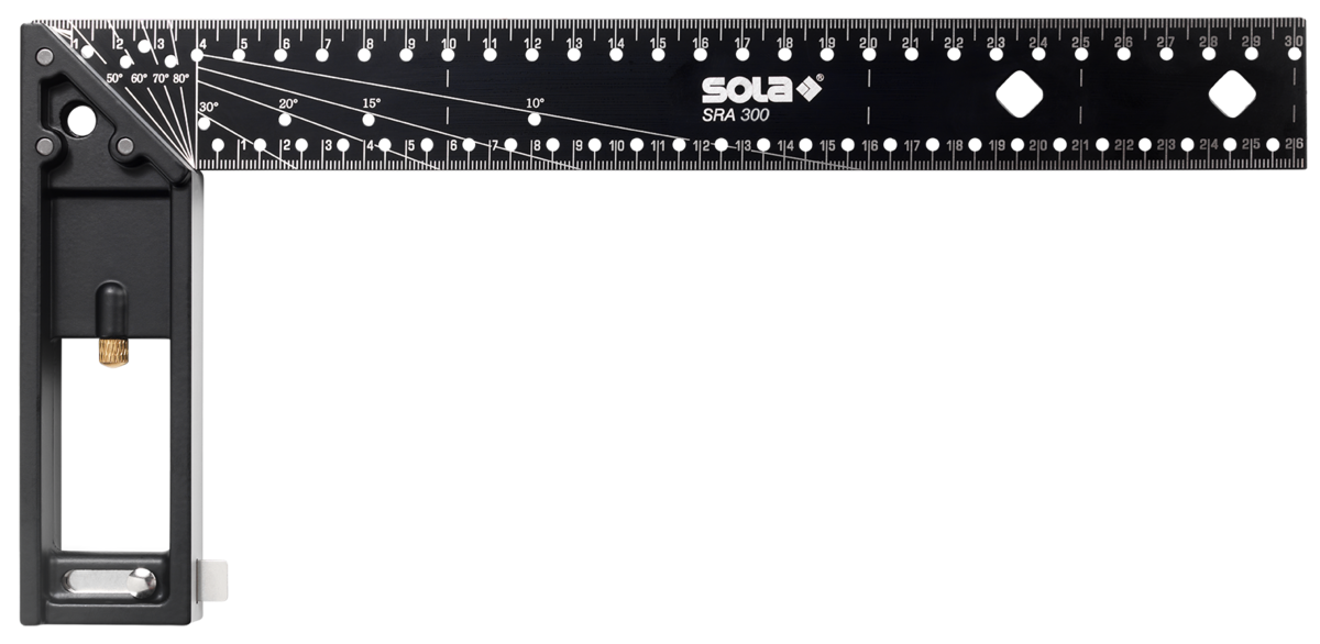 SOLA 300mm Tischlerwinkel SRA 300, mit Anreisslöchern und Führungskante - 56014601