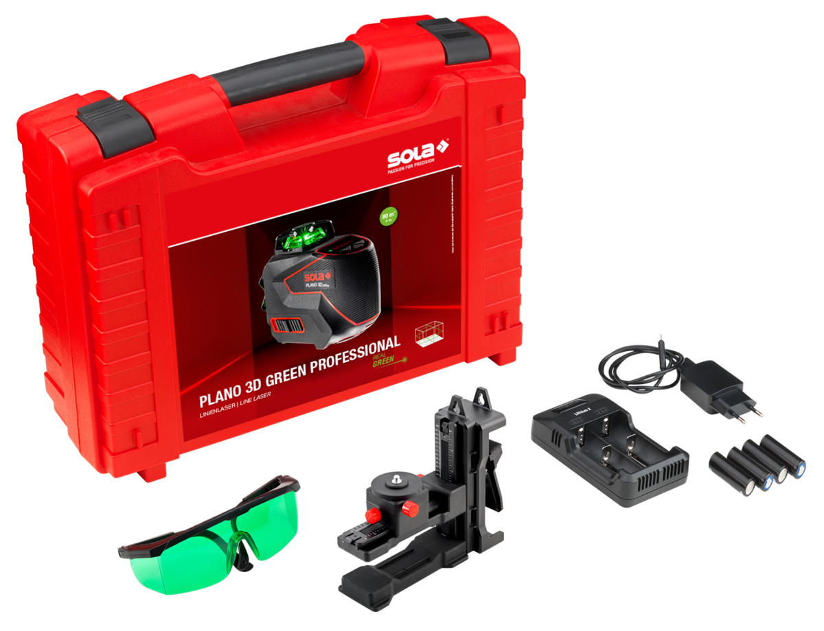 SOLA 360° line laser PLANO 3D GREEN PROFESSIONAL + tripod FST FREE - 71017241