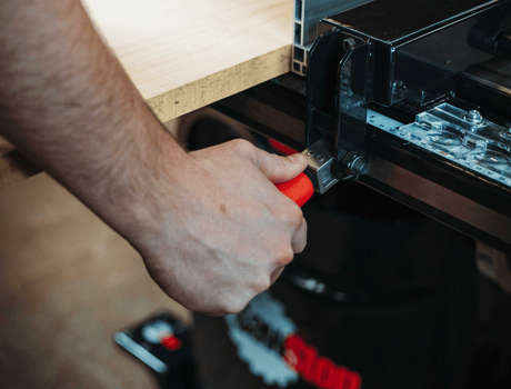 SAWSTOP stationary table saw with wide table