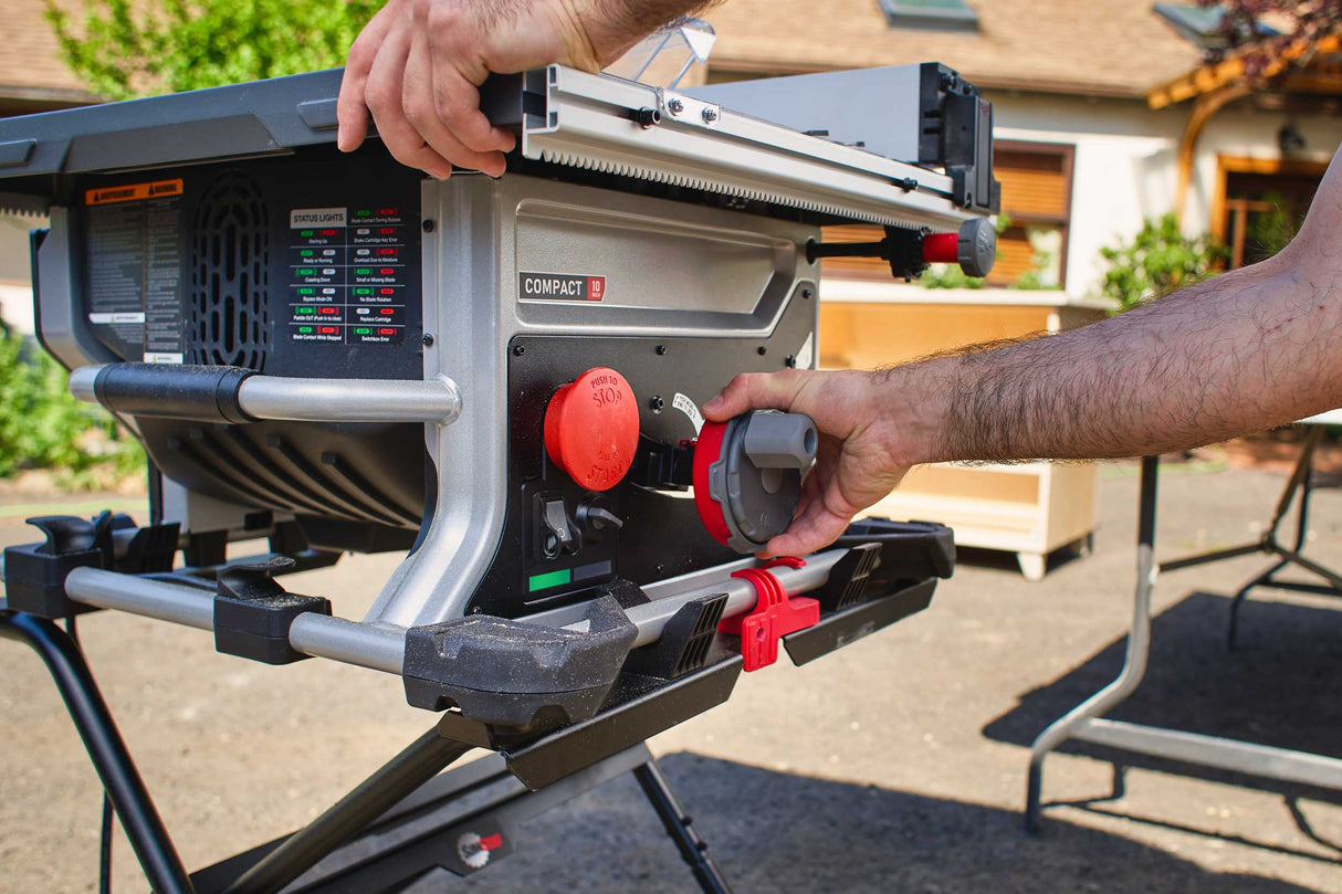 SAWSTOP compact table saw, 80mm cutting height