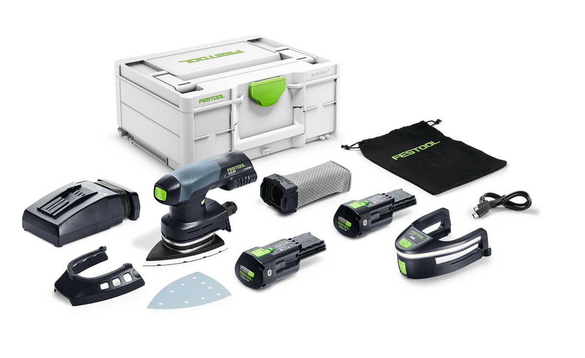 Festool Akku-Deltaschleifer 100x150mm DTSC 400 3,0 I-Plus (mit 2 Akkus, 1 Ladegerät) - 578848