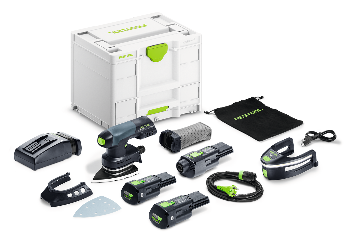 Festool Akku-Deltaschleifer 100x150mm  DTSC 400 3,0 I-Set (mit 2 Akkus, 1 Ladegerät, 1 Netzadapter) - 578851