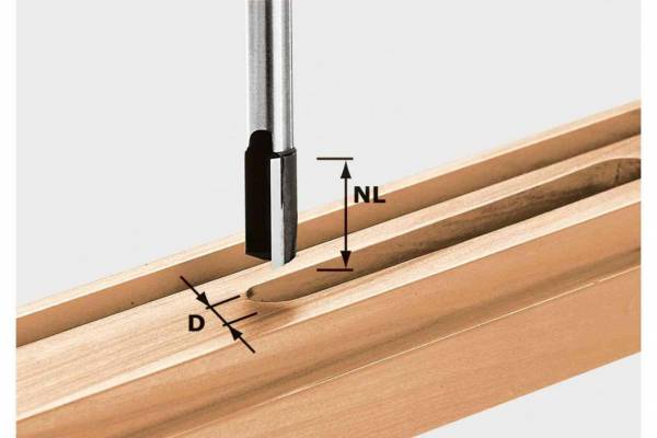 Festool Nutfräser HW Ø 12 mm - Nutzlänge 20mm - Schaft 8mm - 490962