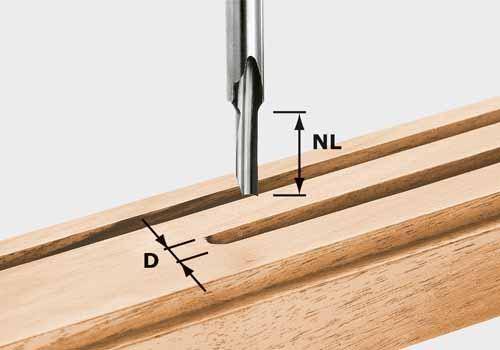 Festool Nutfräser HS Ø 5 mm - Nutzlänge 12mm - Schaft 8mm - 490943