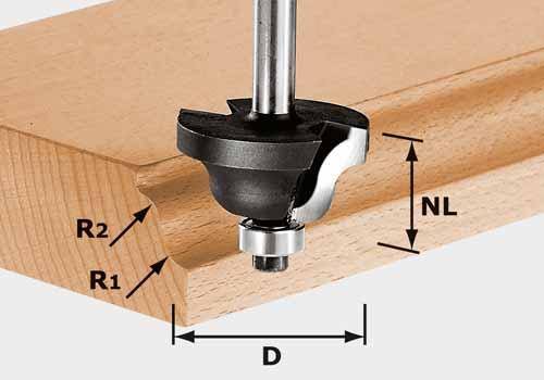 Festool Doppelradienfräser HW S8 D38,1/R6,35/R6,35 - NO: 491030