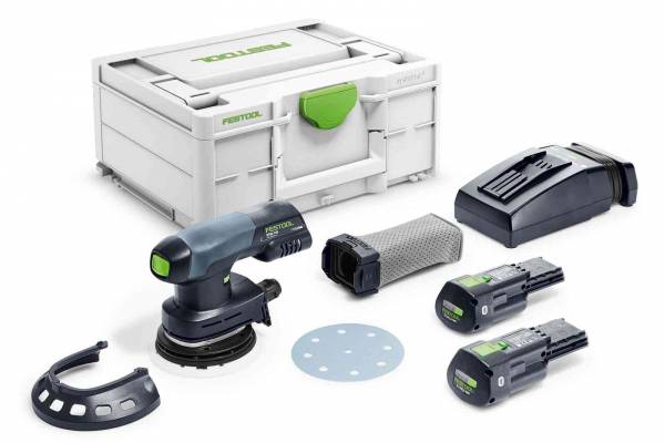 Festool Akku-Exzenterschleifer ETSC 125 Li 3,0 I-Plus (2 Akkus, 1 Ladegerät) - 577694