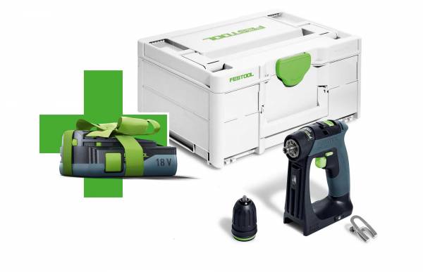 GRATIS AKKU - Festool kompakter Akku-Bohrschrauber CXS 18-Basic - 578063