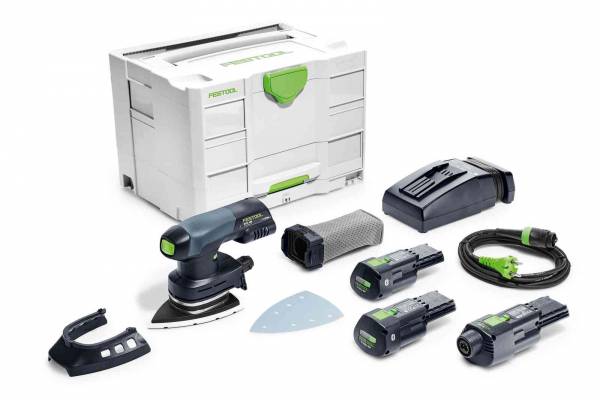 Festool Akku-Deltaschleifer DTSC 400 Li 3,0 I-Set (2 Akkus, 1 Ladegerät, 1 Netzadapter) - 577509