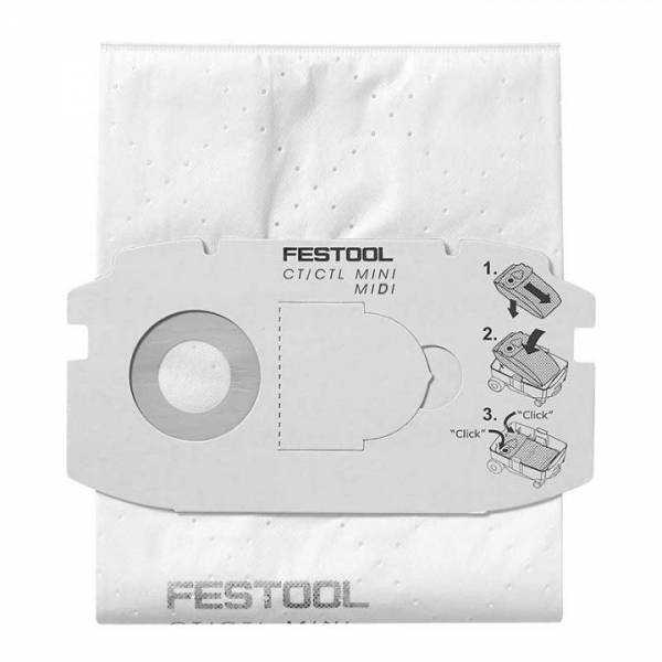 Festool SELFCLEAN Filtersack SC FIS-CT MINI - 5 Stück - 498410