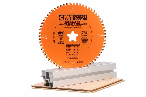 CMT HW Kreissägeblatt für Kunststoff / Laminat / NE-Metalle, Ø 190x2,8x20mm Z 64 FASTFIX