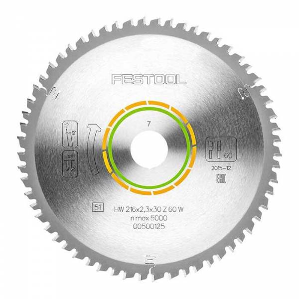 Festool Feinzahn-Sägeblatt 216x2,3x30 W60 - NO: 500125