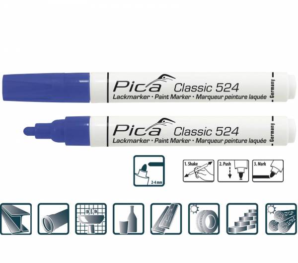 PICA® Classic 524 - BLAU - Industrie Lackmarker - 524/41