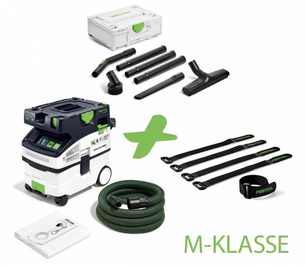 SET: Festool Absaugmobil CTM MIDI I CLEANTEC + Standard-Reinigungsset + Klettverbinder