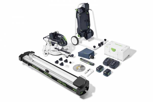 CASHBACK - SET: Festool Akku-Kapp-Zugsäge KSC 60 EB 5,0 I-UG-Set KAPEX (Maschine + Akku + Ladegerät + Untergestell) - 577178