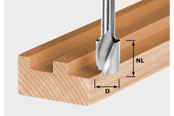 Festool Spiralnutfräser HS Ø 10 mm - Nutzlänge 30mm - Schaft 8mm - 490946