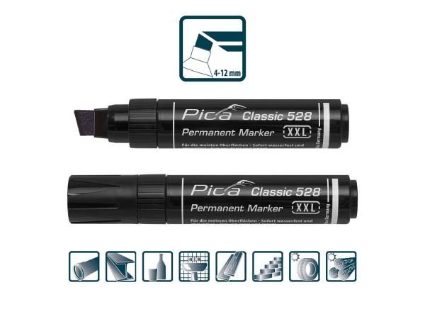 PICA® Classic Permanent Marker XXL mit Keilspitze 4 - 12 mm - 528/46