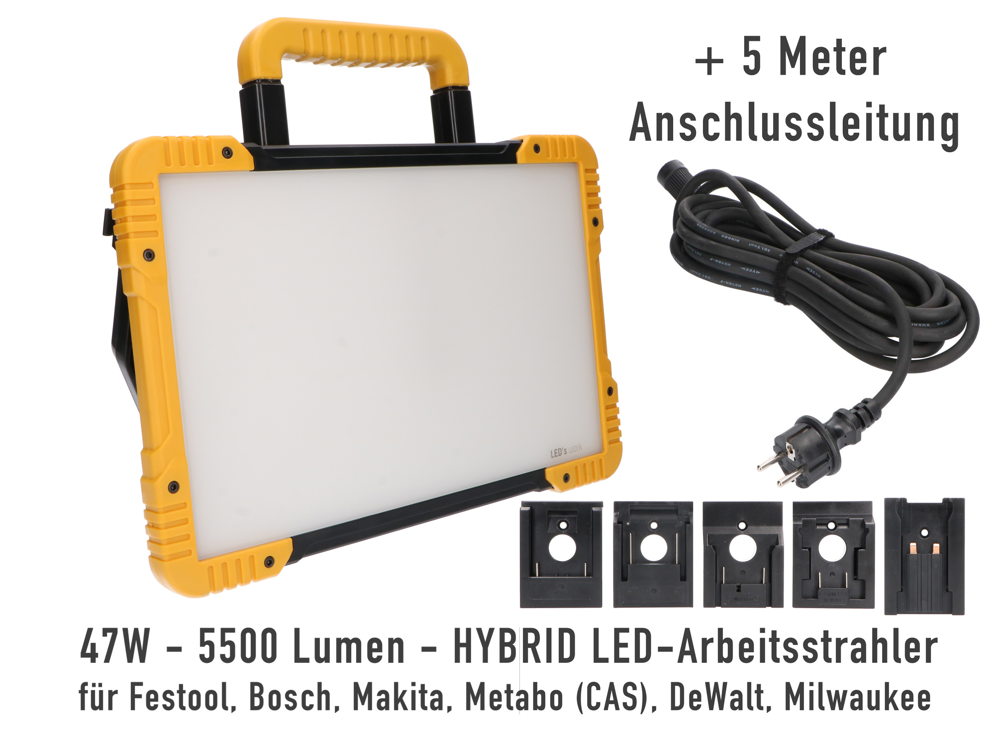 LED-Strahler Baustrahler 10 Watt mit Stativ Werkstattlampe Arbeitslampe  Leuchte