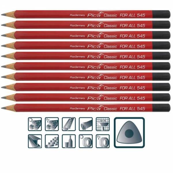 Pica Classic 545 FOR ALL Universal-Markierstift - 10 Stück