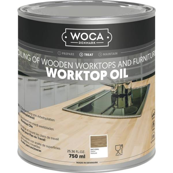 WOCA Arbeitsplattenöl - 0,75 Liter - Natur
