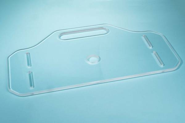Ersatz Grundplatte für Fräshilfe aus Acrylglas (ohne Anschlagbacken und Verschraubung)