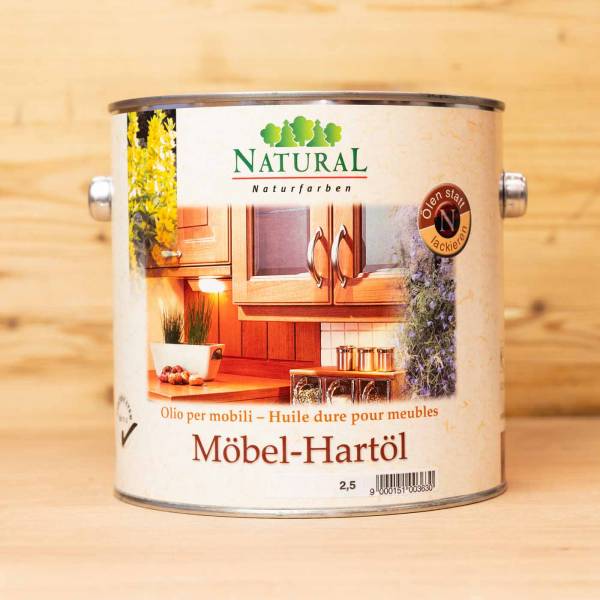 NATURAL Möbel-Hartöl "farblos" - 2,5 Liter