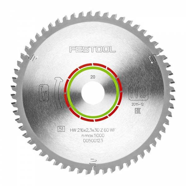 Festool Spezial-Sägeblatt 216x2,3x30 WZ/FA60 - NO: 500123