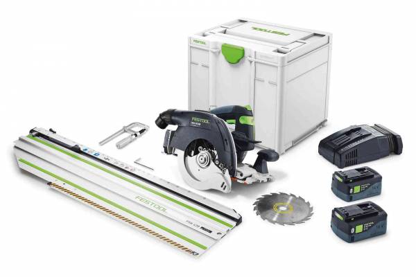 SET: Festool Akku-Handkreissäge HKC 55 5,0 EBI-Set-FSK 420 (Maschine+Akkus-Ladegerät+Kappschiene) - 577675