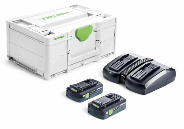 Festool Energie-Set (2 Akkupacks 4,0Ah + 1 Doppel-Schnellladegerät) SYS 18V 2x4,0/TCL 6 DUO - 577109