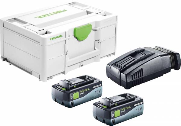 Festool Energie-Set (2 Akkupacks 8,0Ah + 1 Schnellladegerät) SYS 18V 2x8,0/SCA16 - 577327